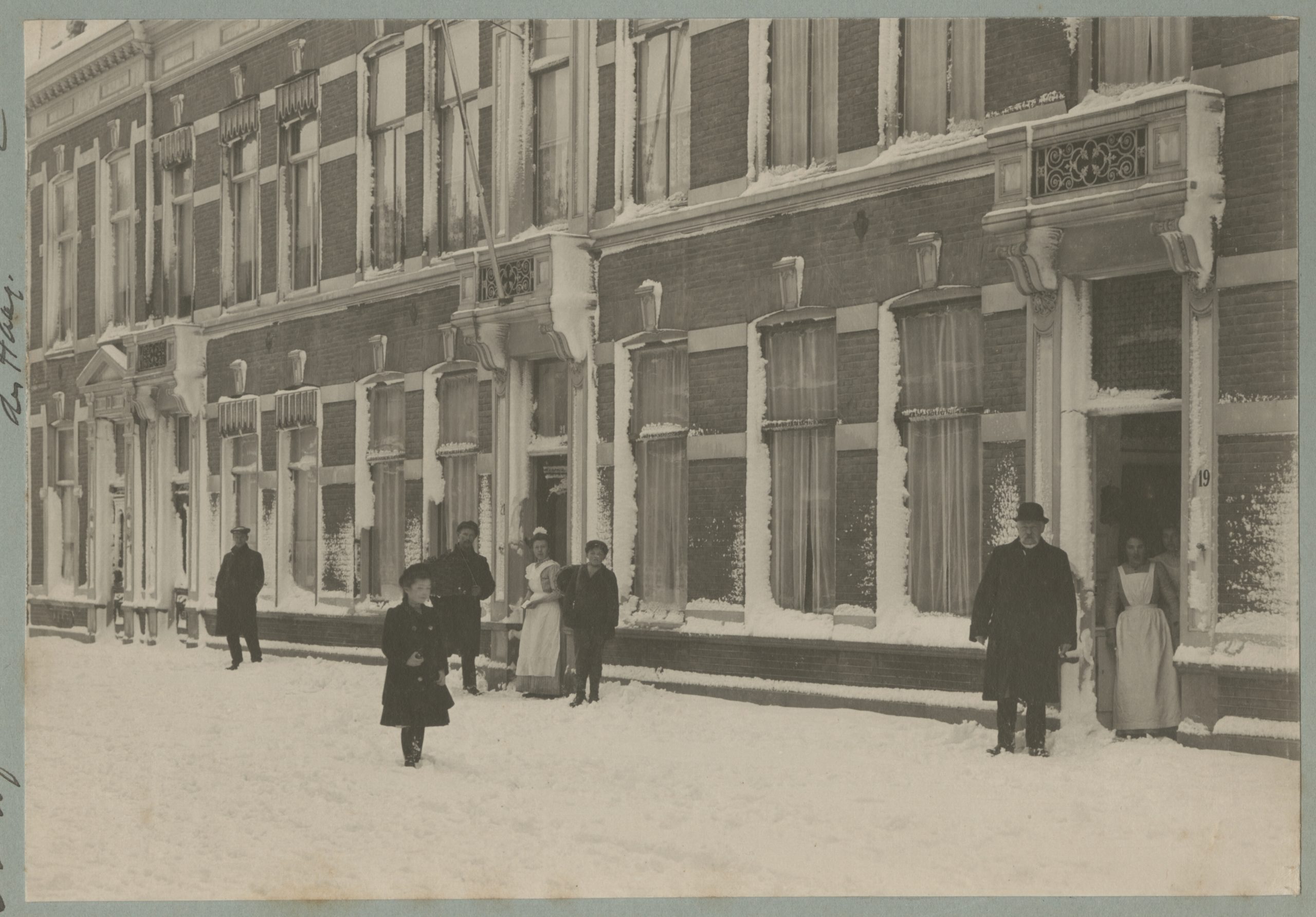 Historic winter scene